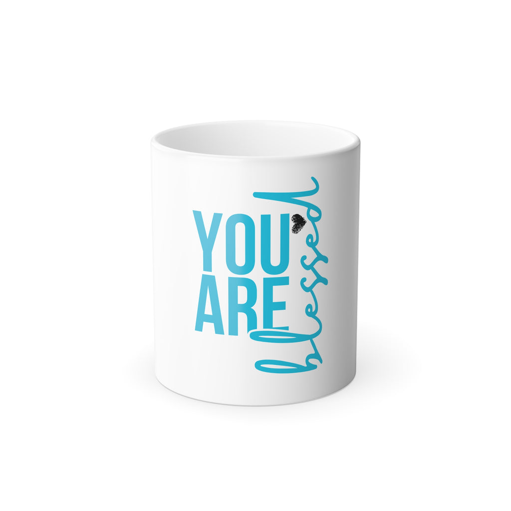You Are Blessed Color-Changing Mug — 11oz Inspirational Coffee Cup