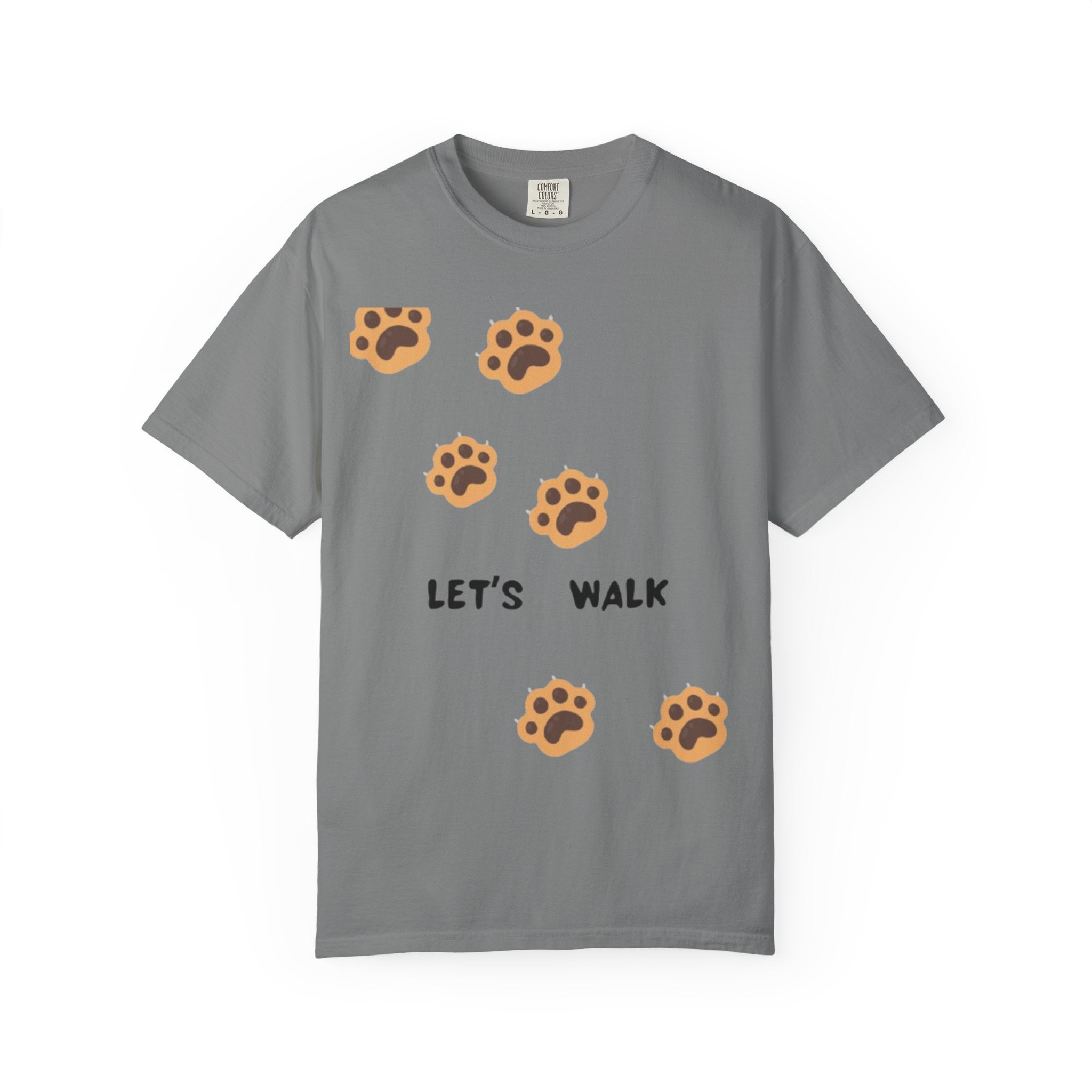 Let's Walk Paw Print T-Shirt