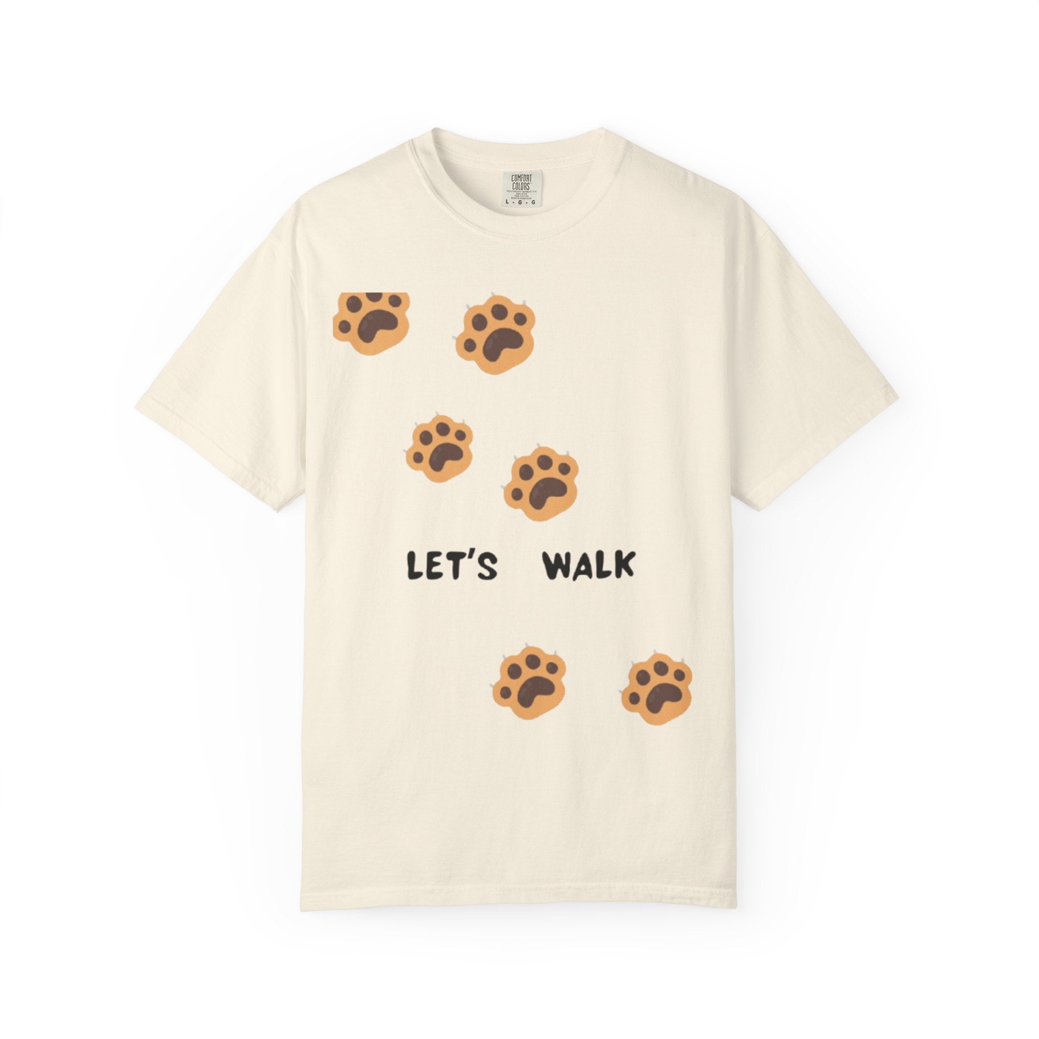 Let's Walk Paw Print T-Shirt