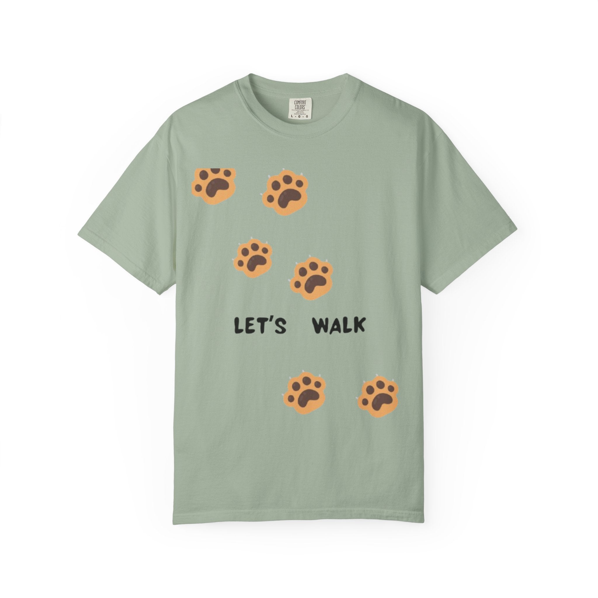 Let's Walk Paw Print T-Shirt