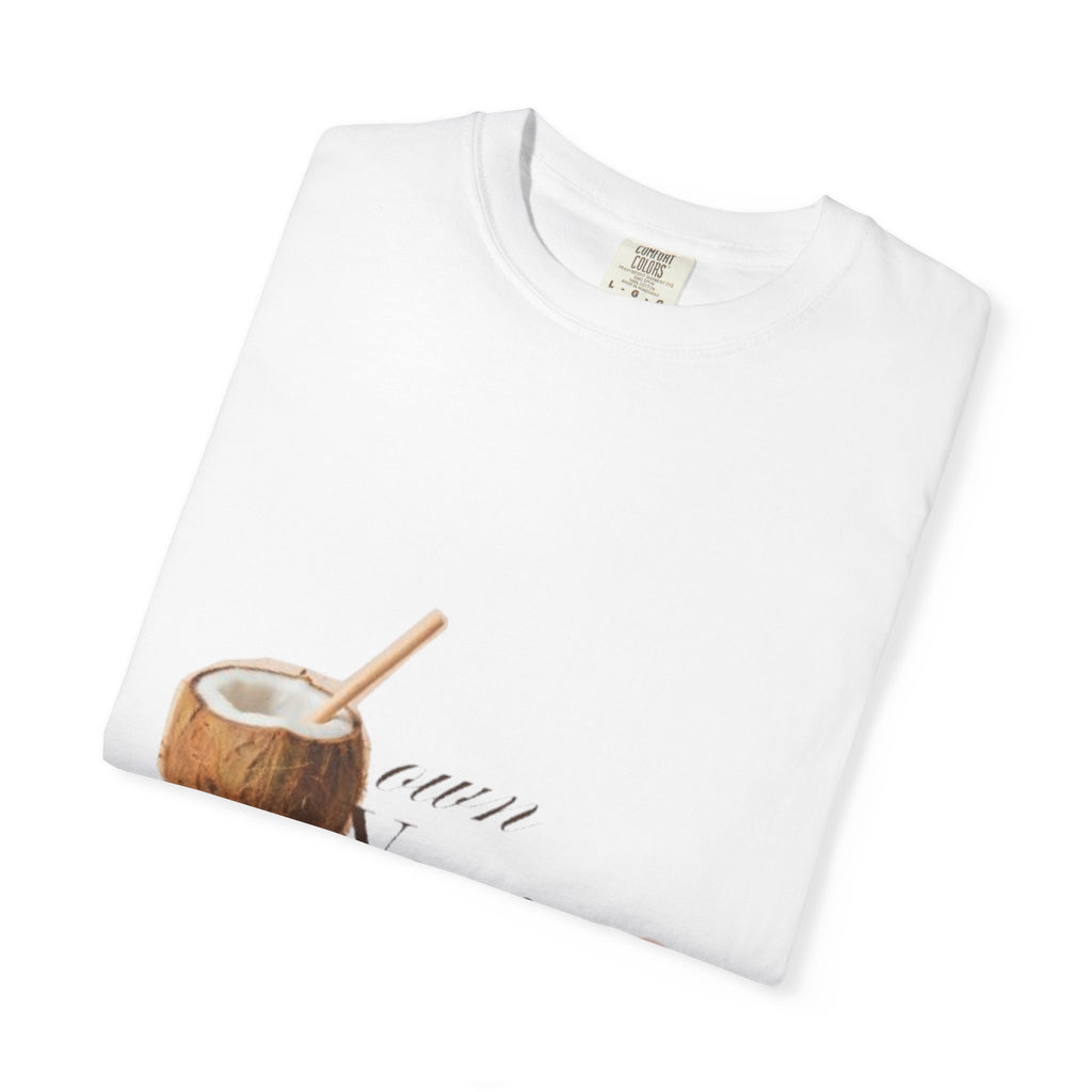 T-Shirt - 'Savor Your Morning' Coconut Coffee & Floral Graphic Tee
