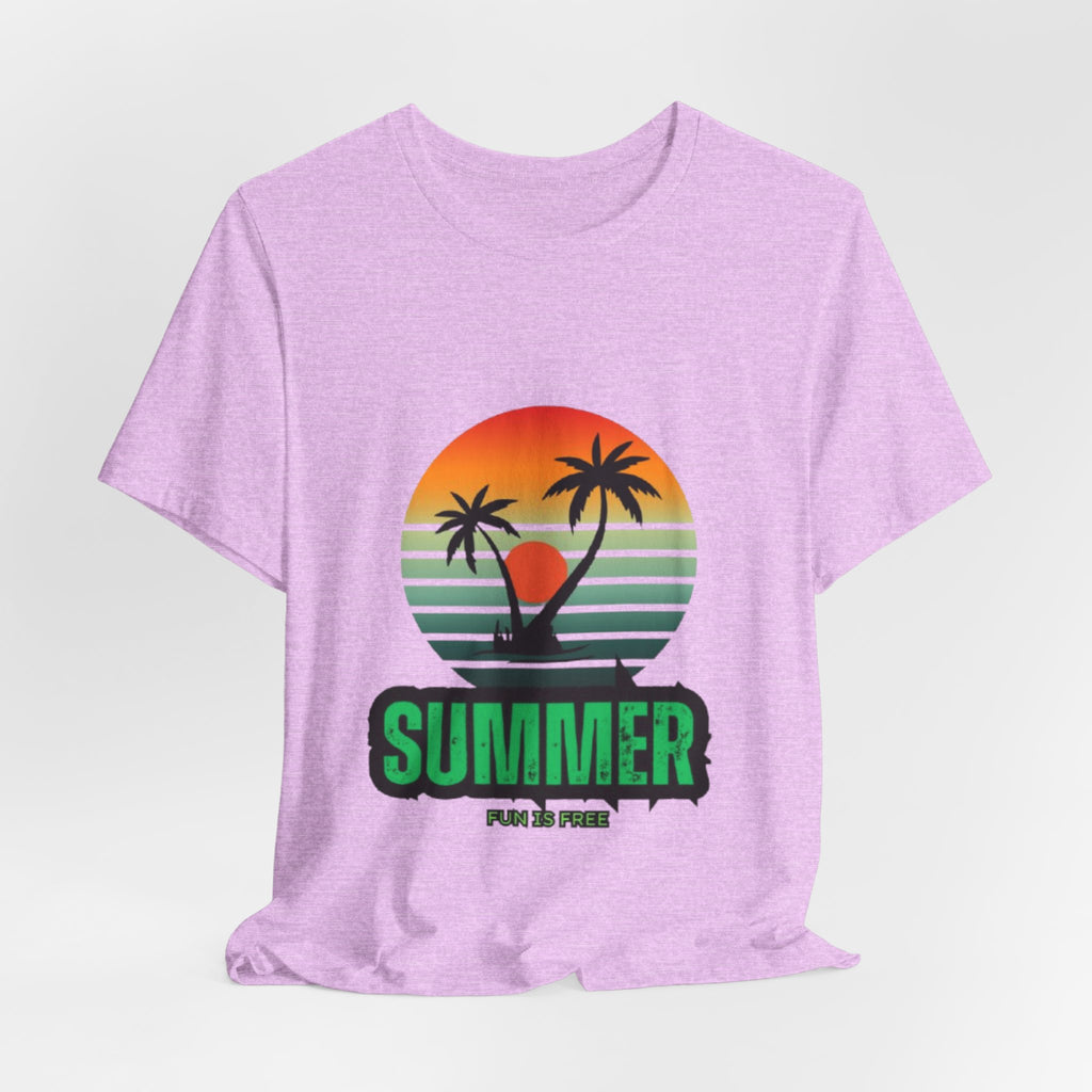 Summer Palm Tee — Retro Sunset Beach T-Shirt