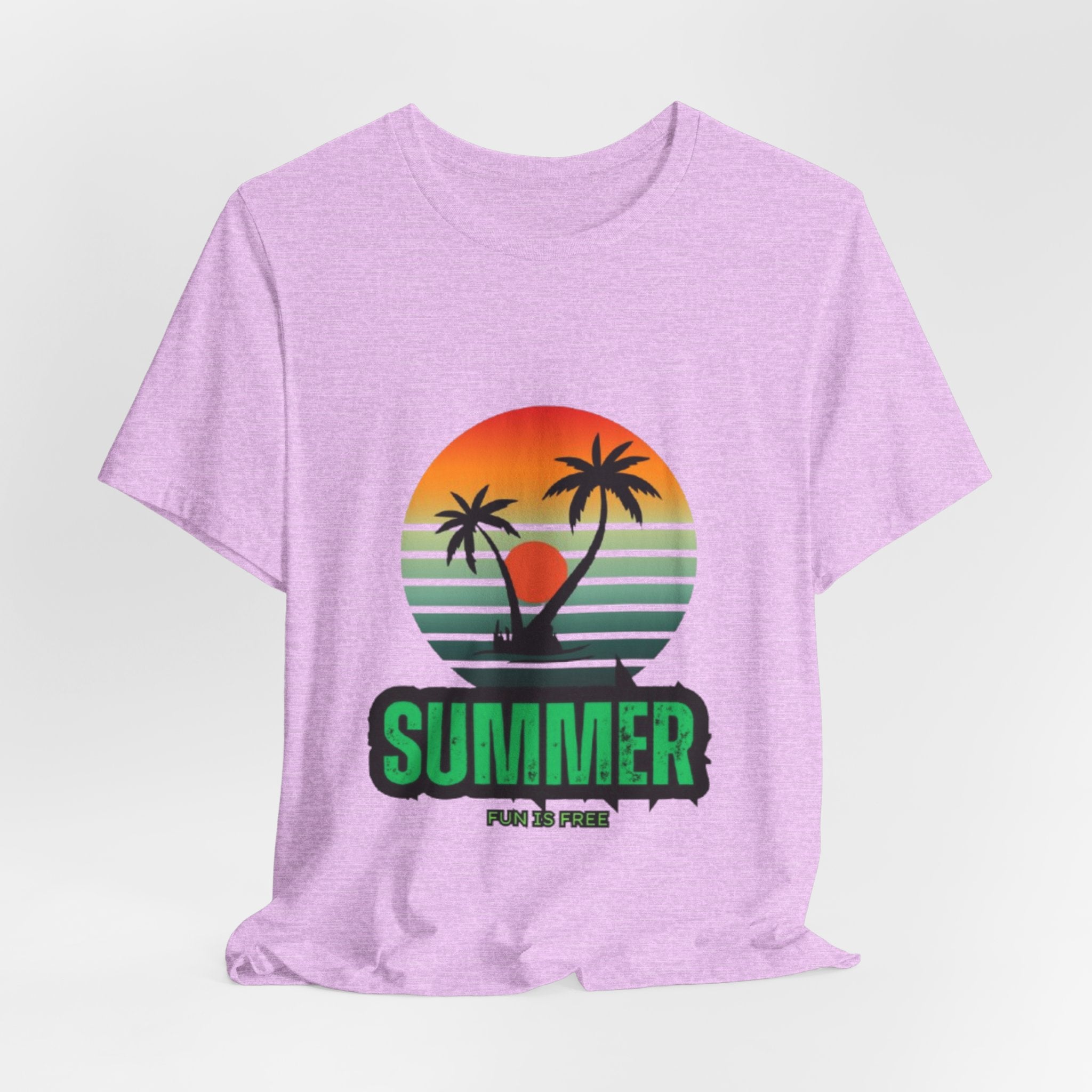 Summer Palm Tee — Retro Sunset Beach T-Shirt