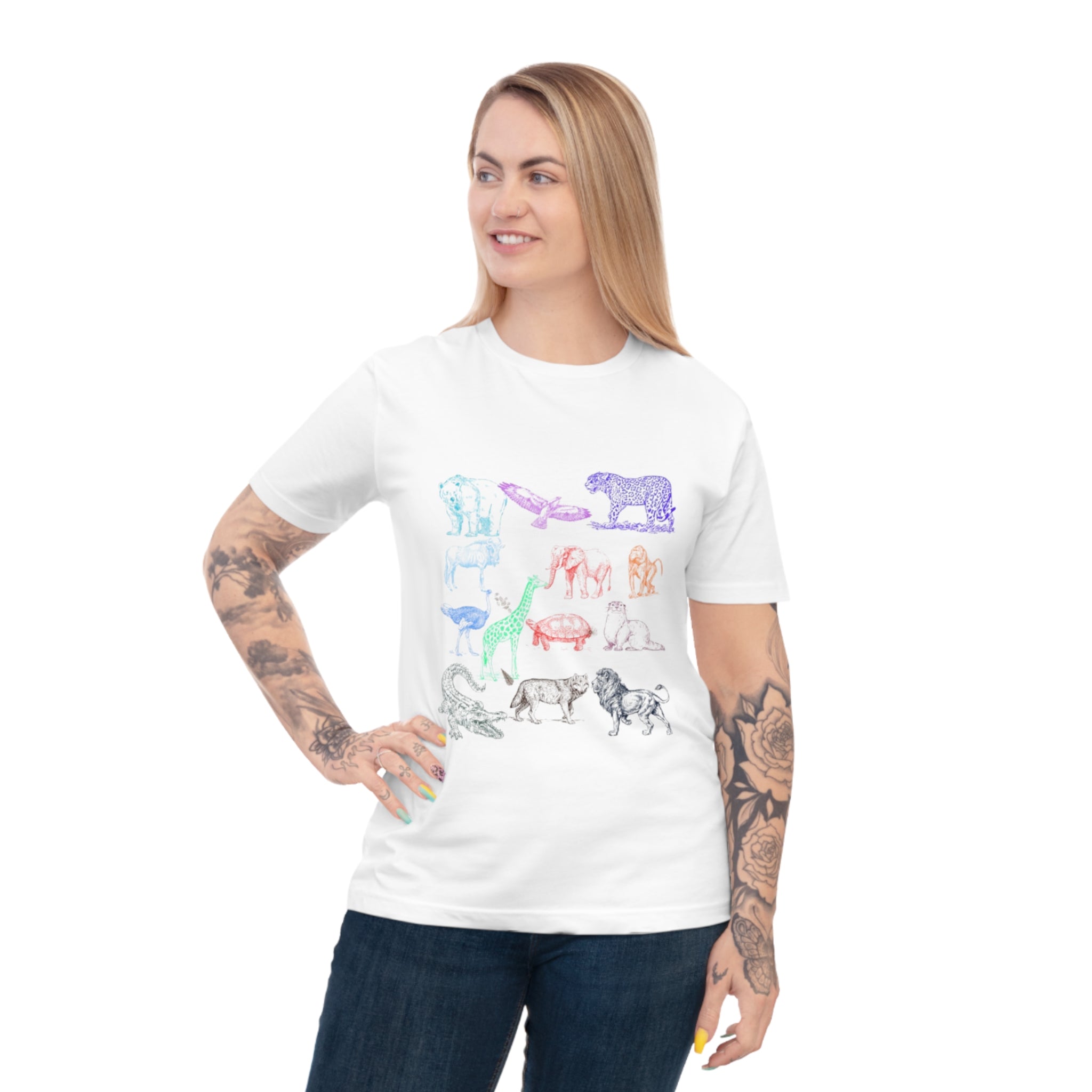 Animal Parade T-Shirt — Colorful Vintage Wildlife Illustration Tee