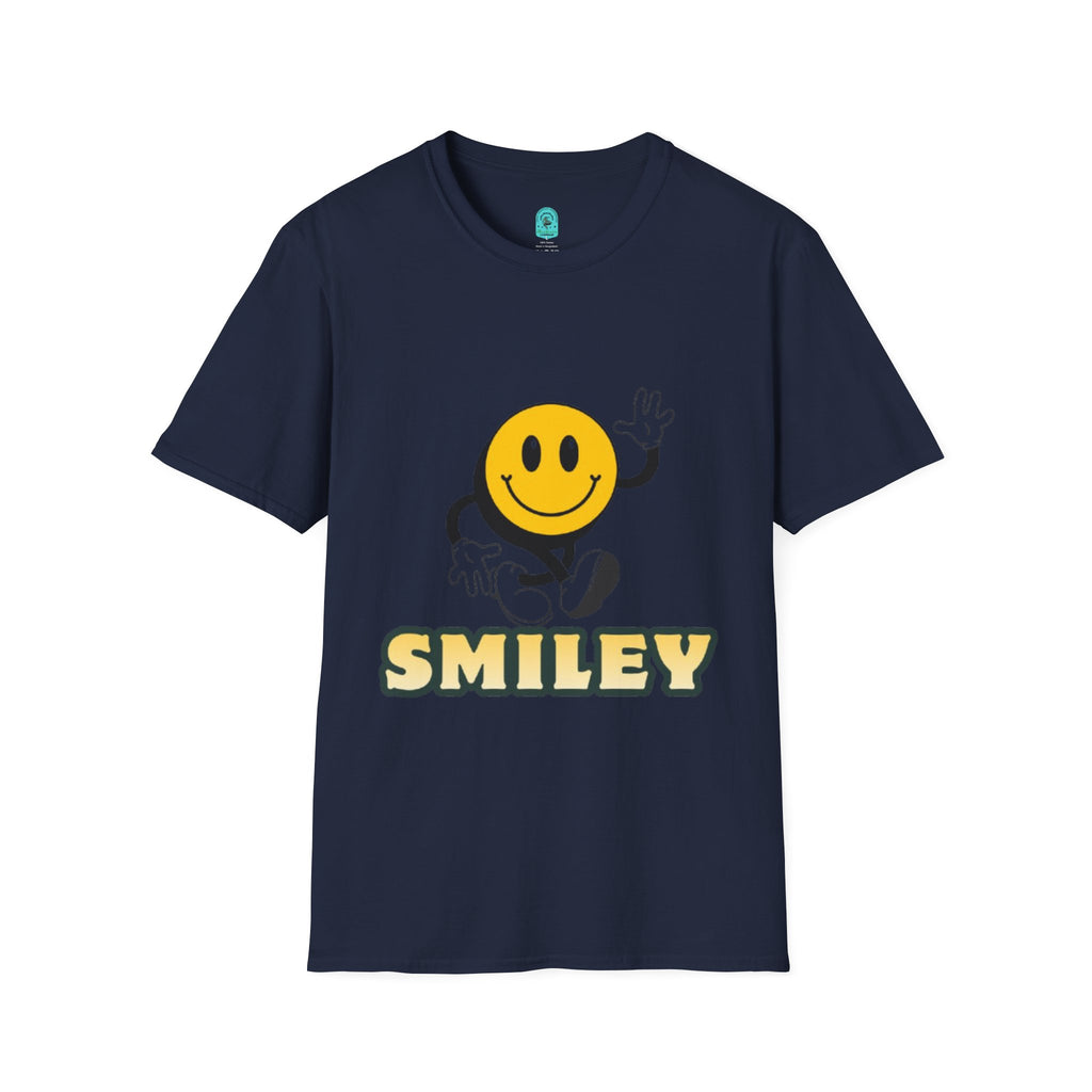 Smiley Waving T‑Shirt — Retro Happy Face Graphic Tee