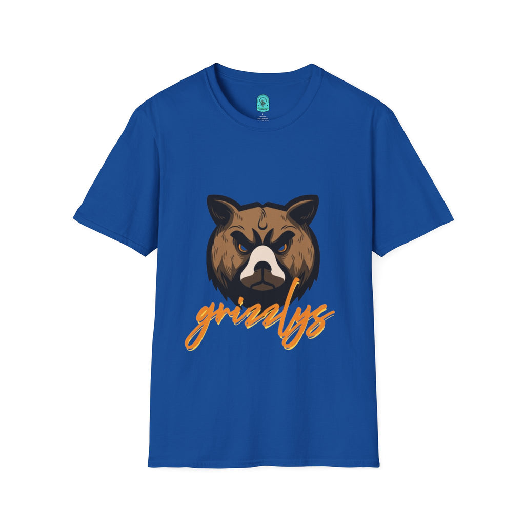 Bear Face Graphic T-Shirt — 'grizzly' Script Outdoor & Rustic Tee