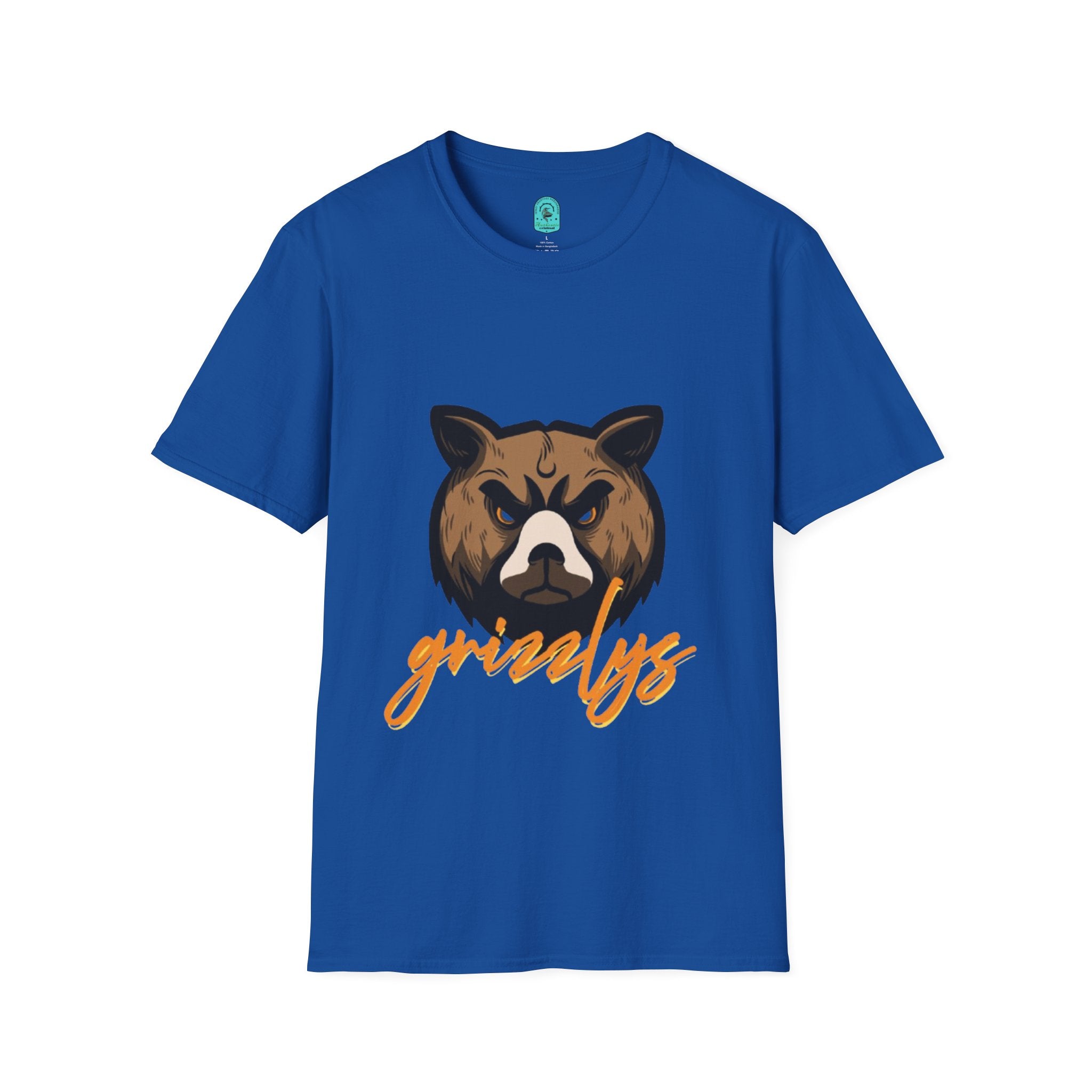 Bear Face Graphic T-Shirt — 'grizzly' Script Outdoor & Rustic Tee