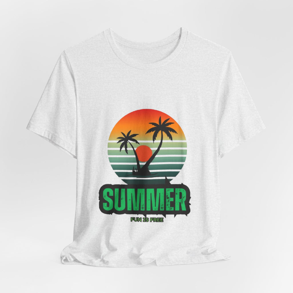 Summer Palm Tee — Retro Sunset Beach T-Shirt