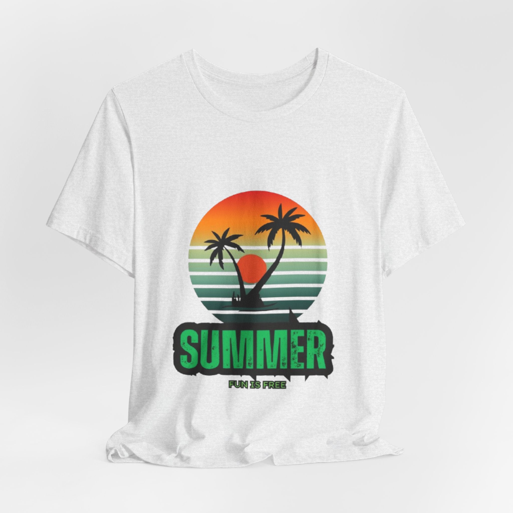 Summer Palm Tee — Retro Sunset Beach T-Shirt