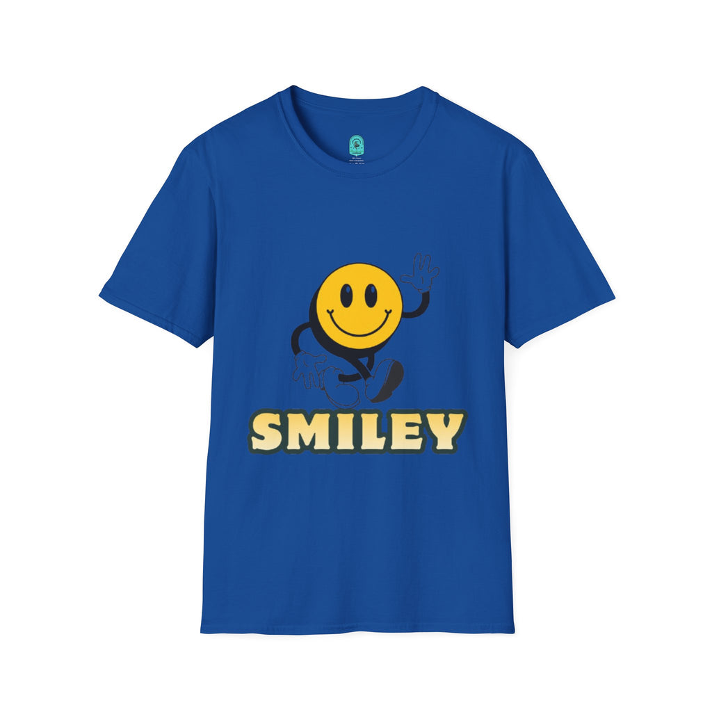 Smiley Waving T‑Shirt — Retro Happy Face Graphic Tee