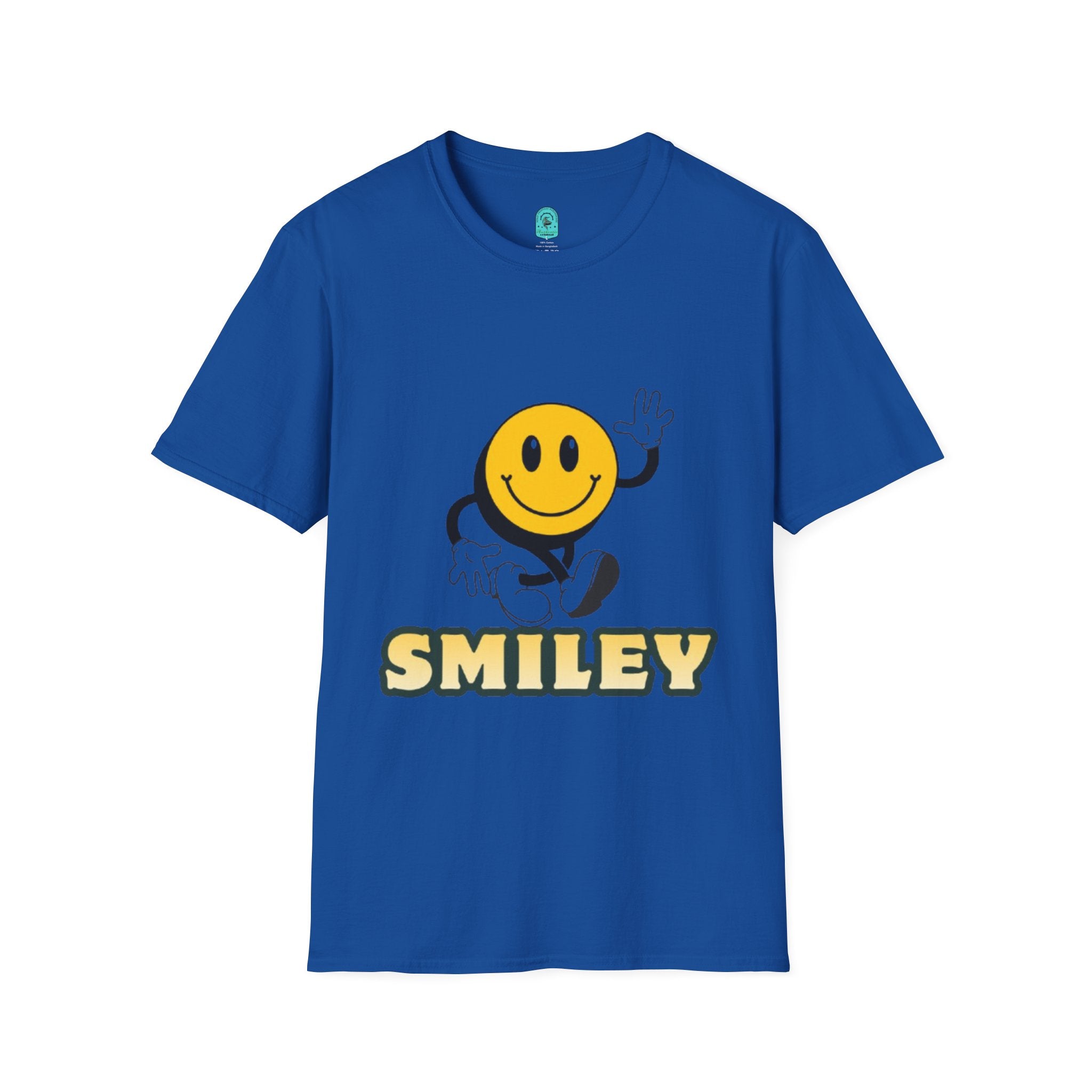 Smiley Waving T‑Shirt — Retro Happy Face Graphic Tee