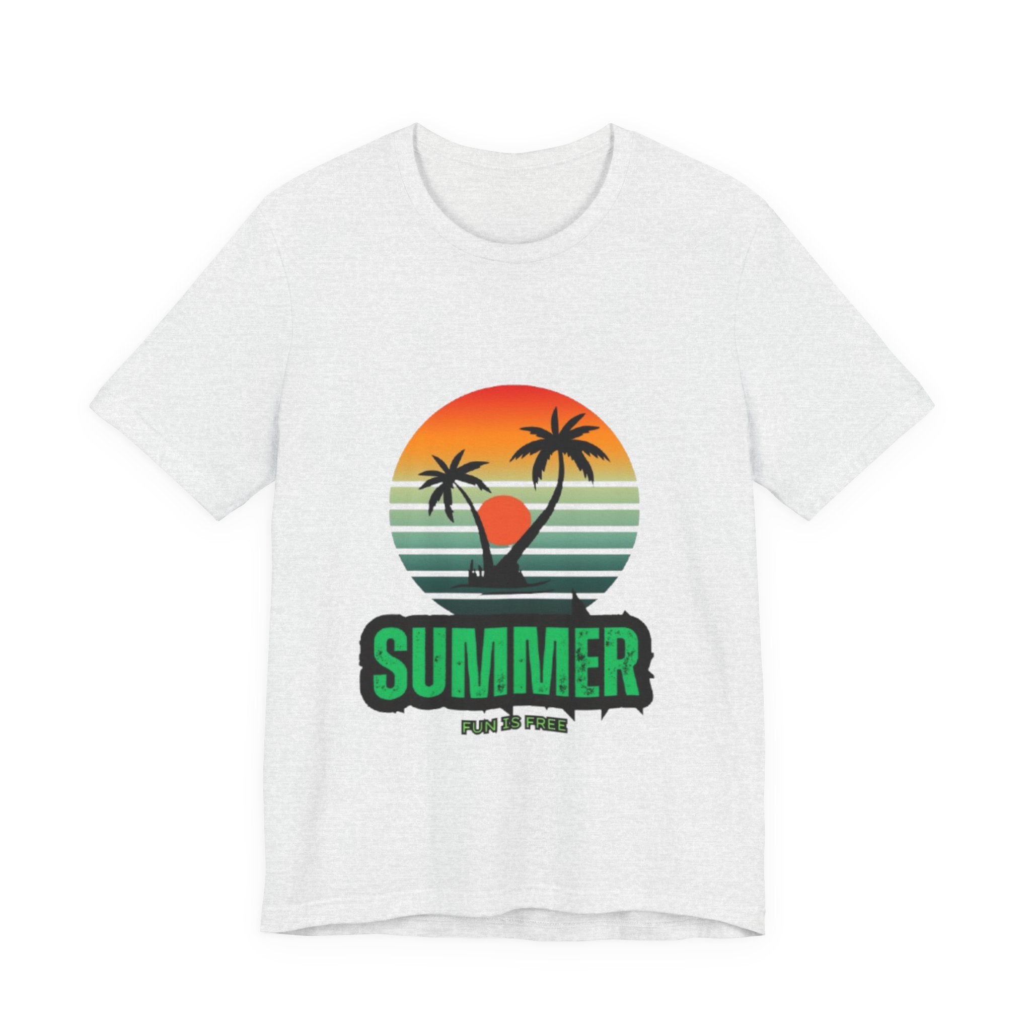 Summer Palm Tee — Retro Sunset Beach T-Shirt
