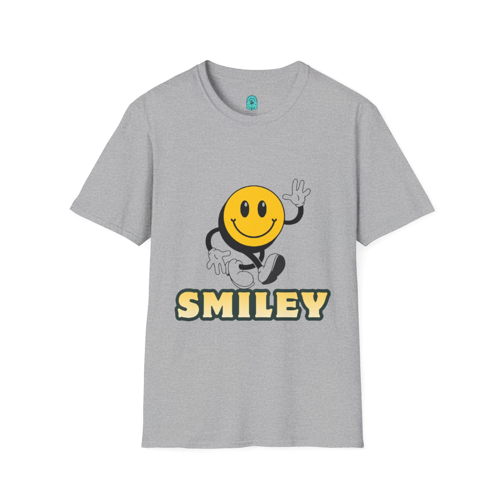 Smiley Waving T‑Shirt — Retro Happy Face Graphic Tee
