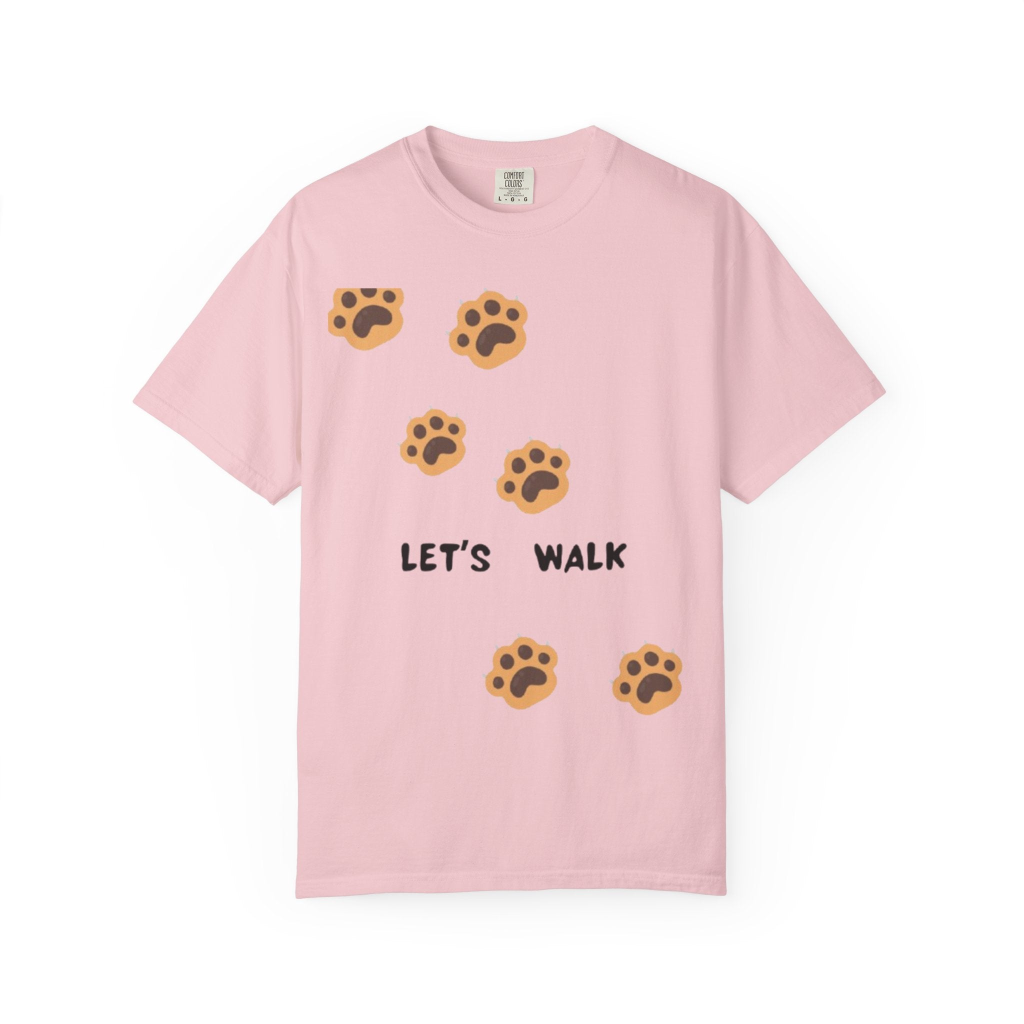 Let's Walk Paw Print T-Shirt