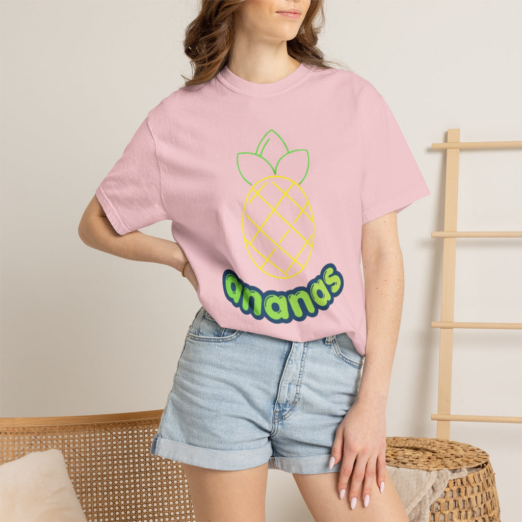 Pineapple 'ananas' Graphic T-Shirt — Tropical Retro Fruit Tee