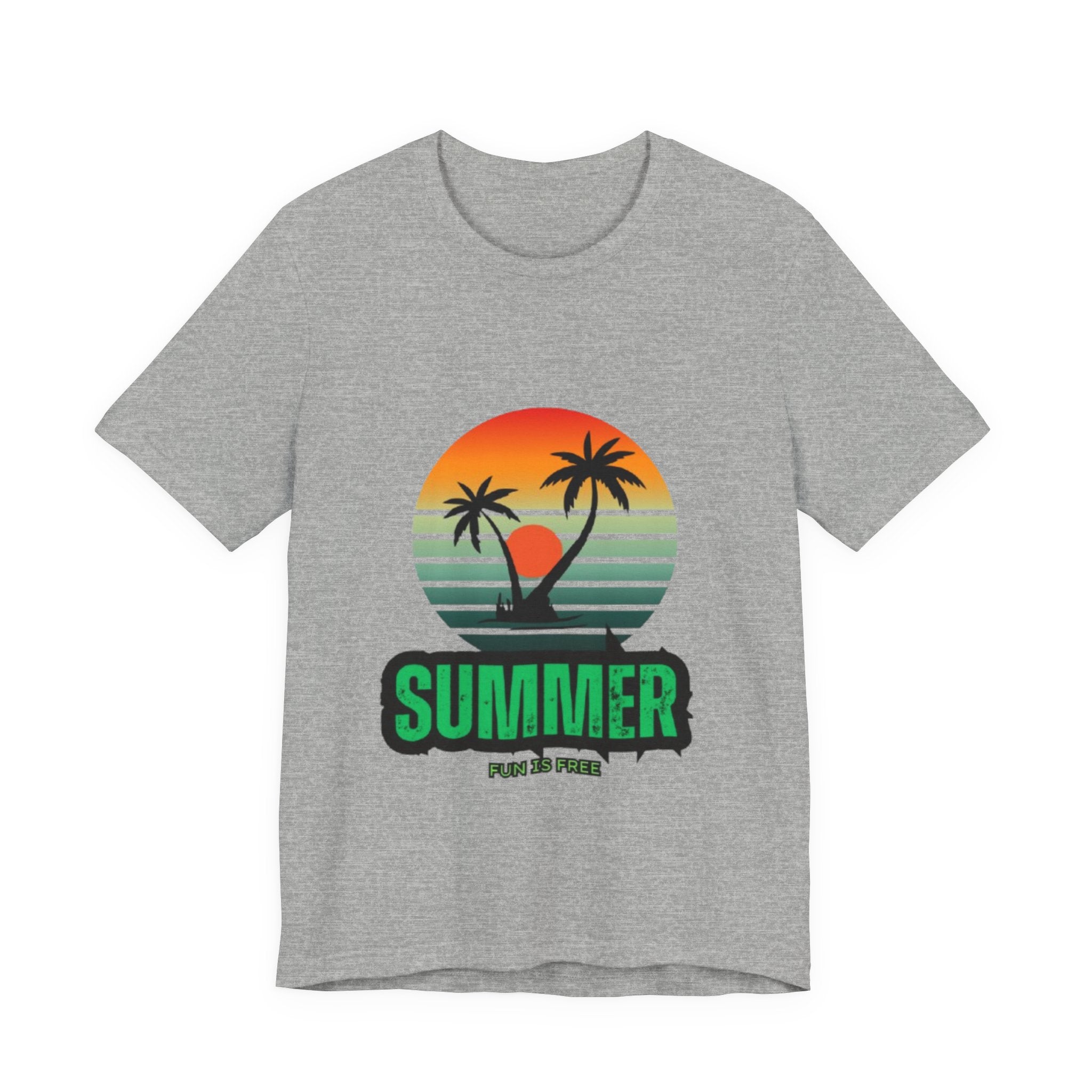 Summer Palm Tee — Retro Sunset Beach T-Shirt