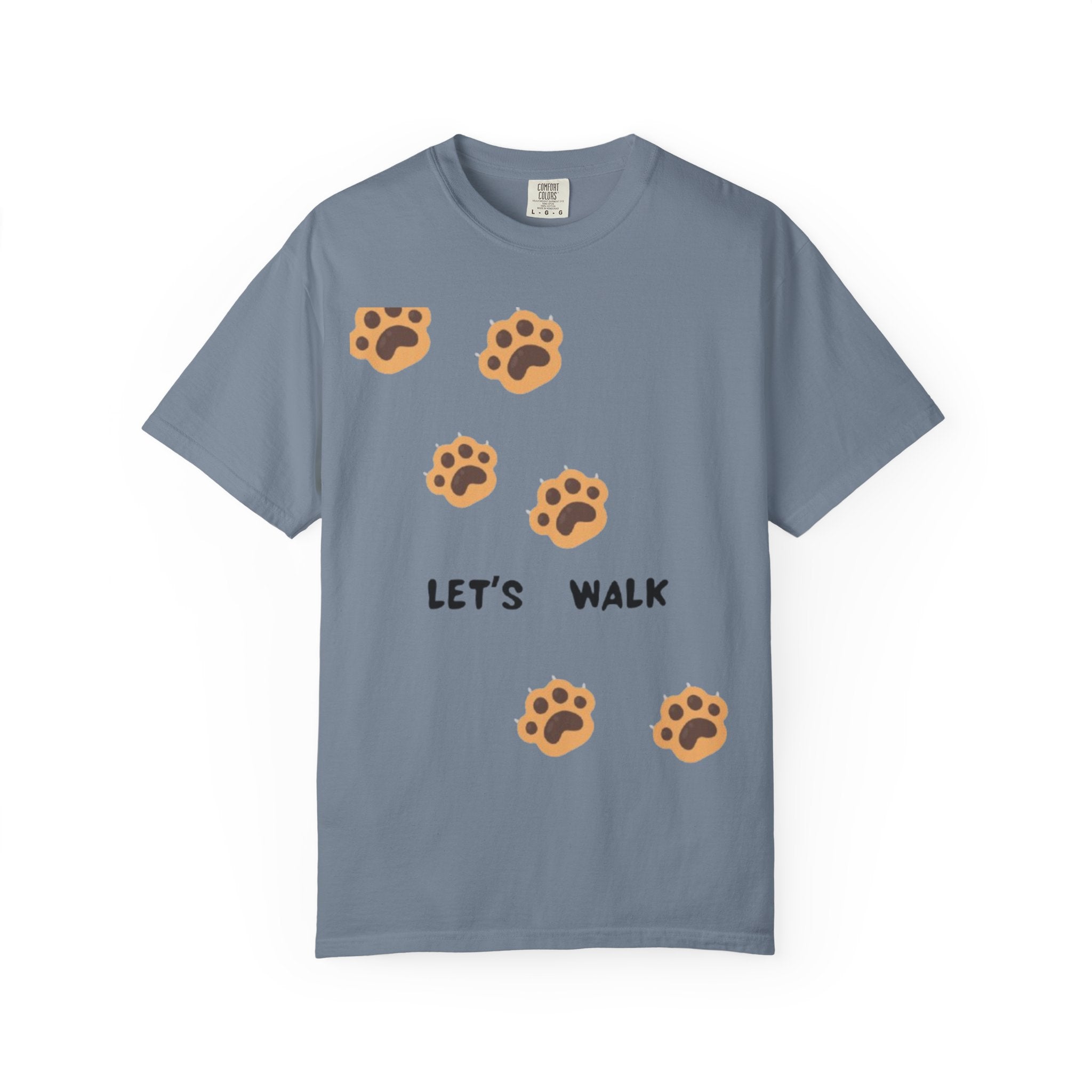 Let's Walk Paw Print T-Shirt