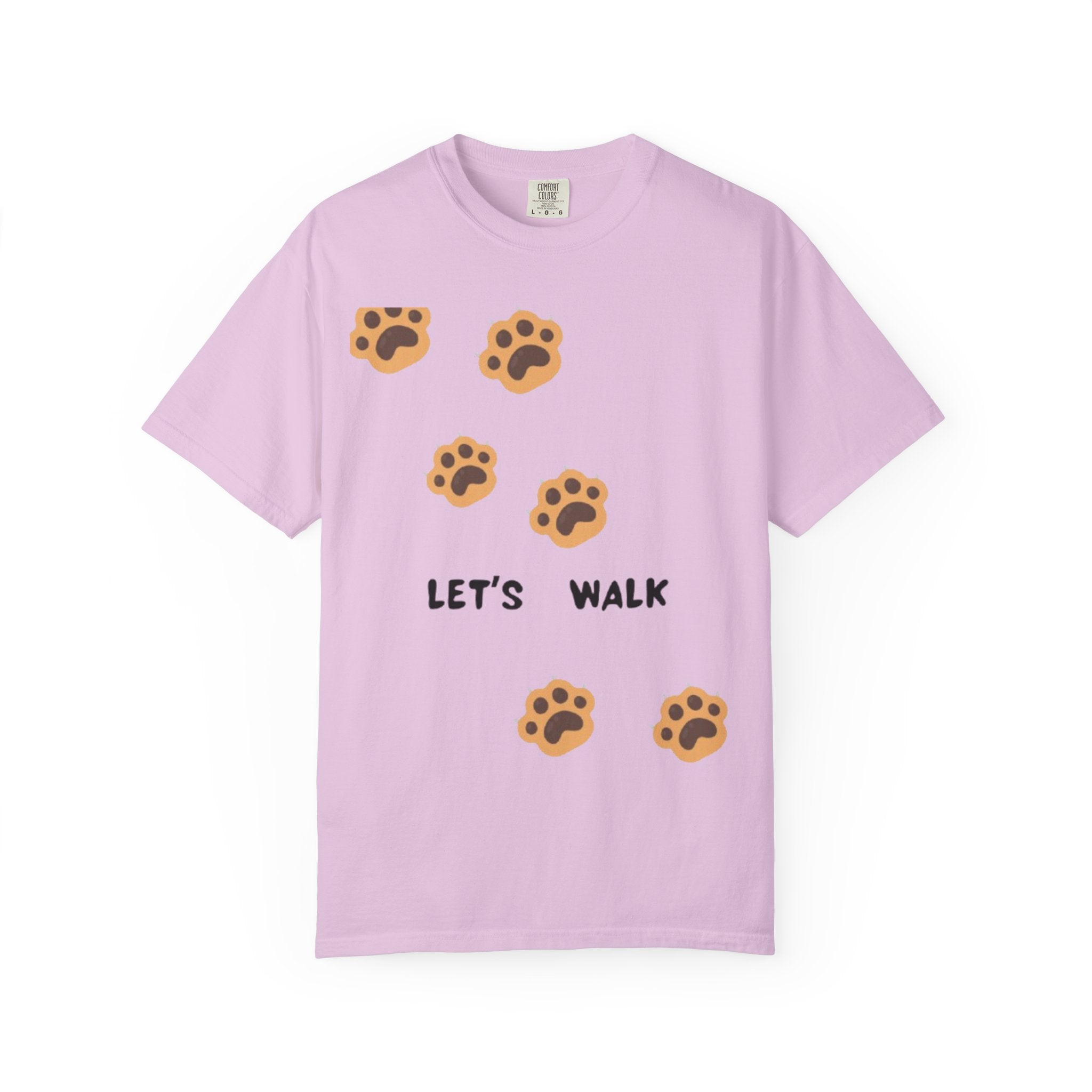 Let's Walk Paw Print T-Shirt