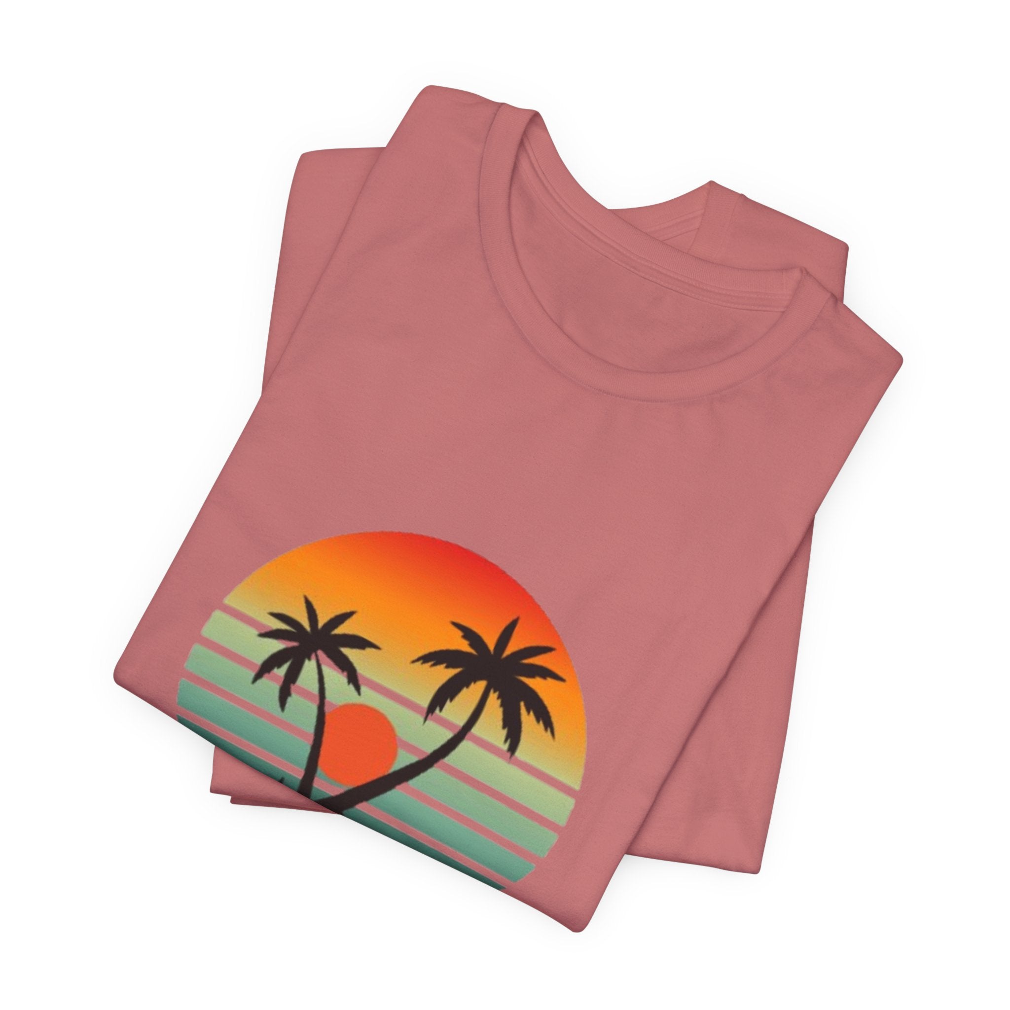 Summer Palm Tee — Retro Sunset Beach T-Shirt