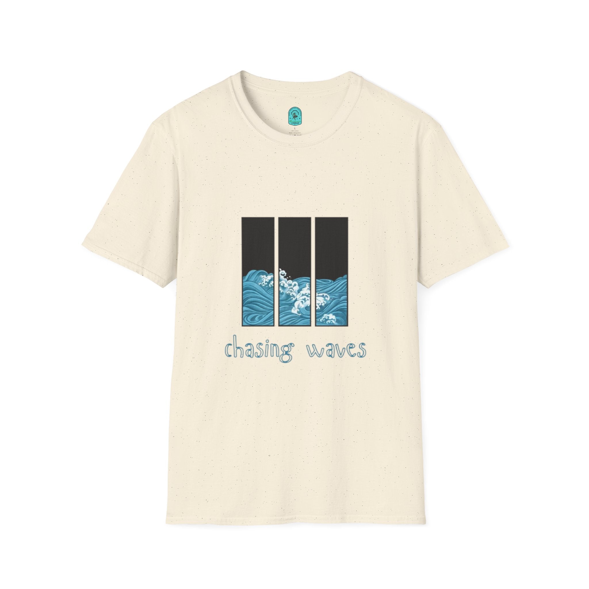 Waves Triptych T-Shirt — "Chasing Waves" Graphic Tee