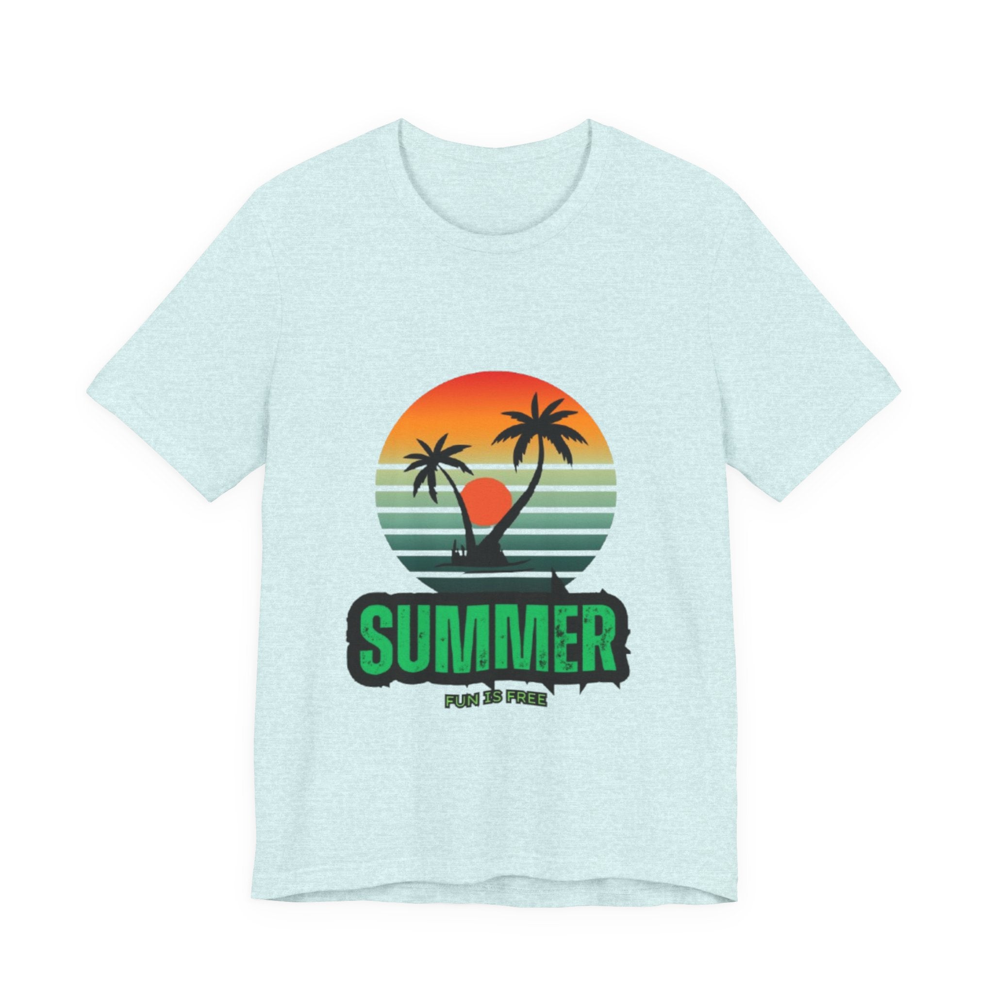 Summer Palm Tee — Retro Sunset Beach T-Shirt