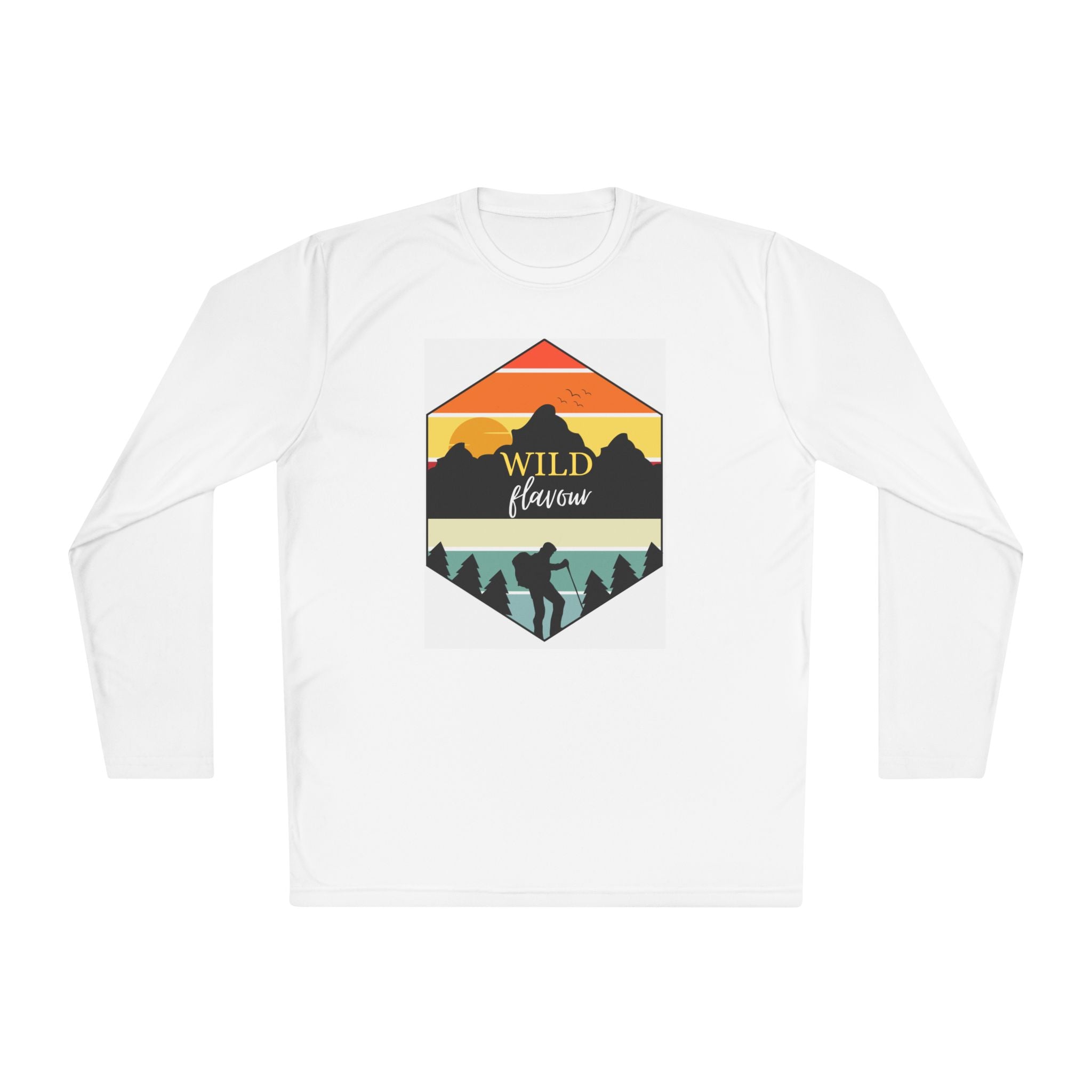 Wildflower Hikers Long Sleeve Tee — Retro Mountain Adventure Shirt
