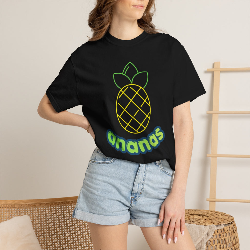 Pineapple 'ananas' Graphic T-Shirt — Tropical Retro Fruit Tee