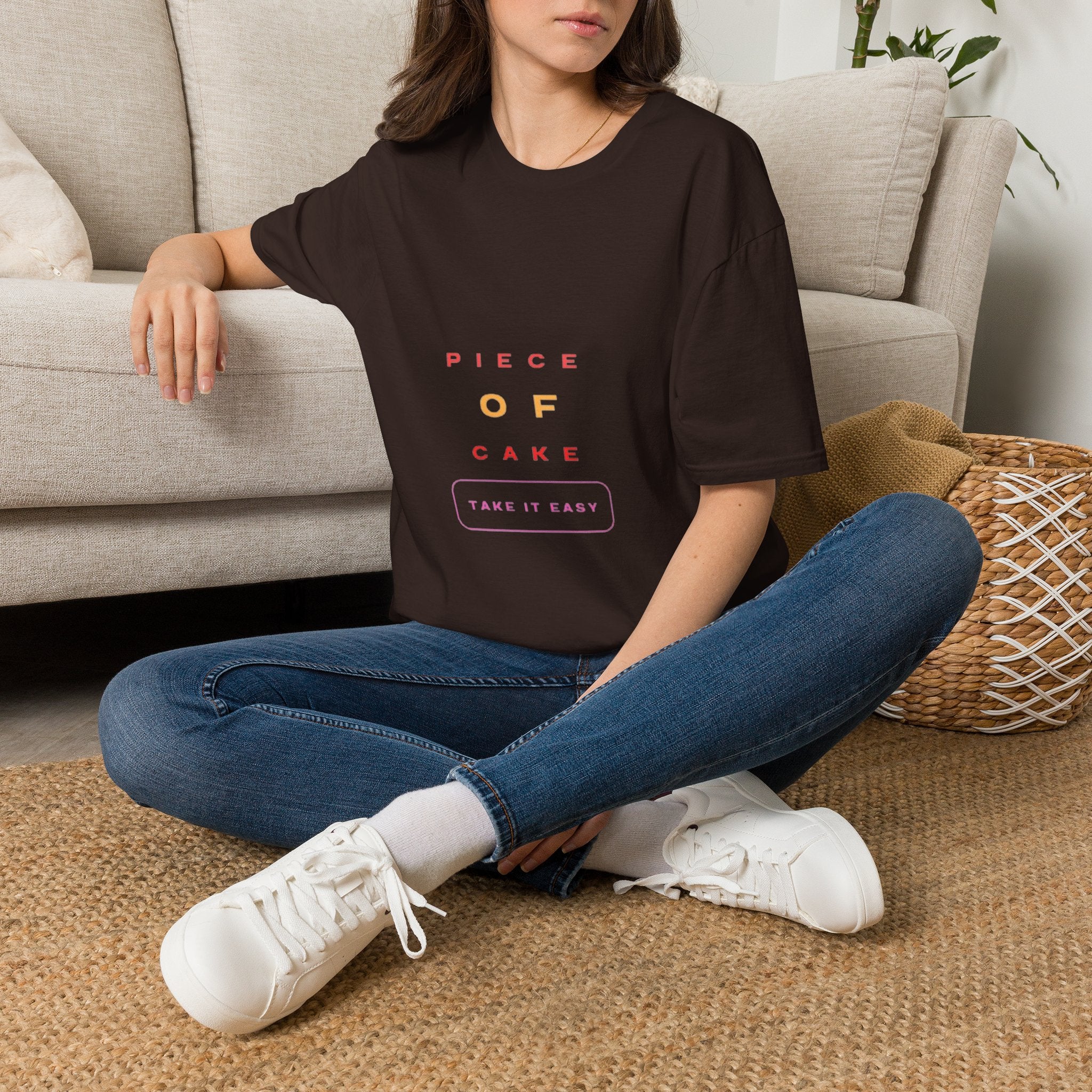 Piece of Cake T‑Shirt – Minimal Pastel Graphic Tee