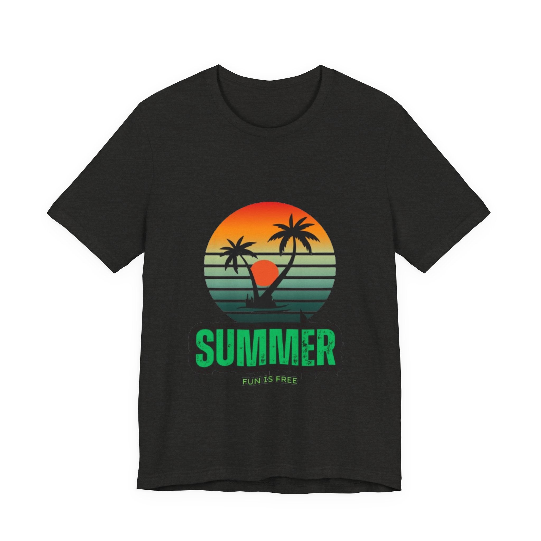 Summer Palm Tee — Retro Sunset Beach T-Shirt